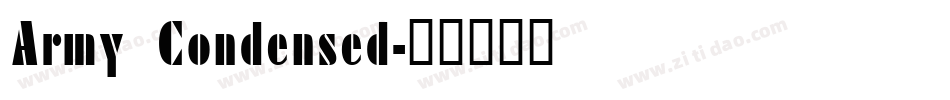 Army Condensed字体转换